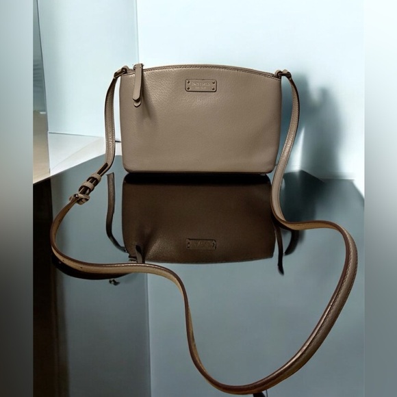GRay LEATHER KATE SPADE CROSSBODY SHOULDERBAG VNTG